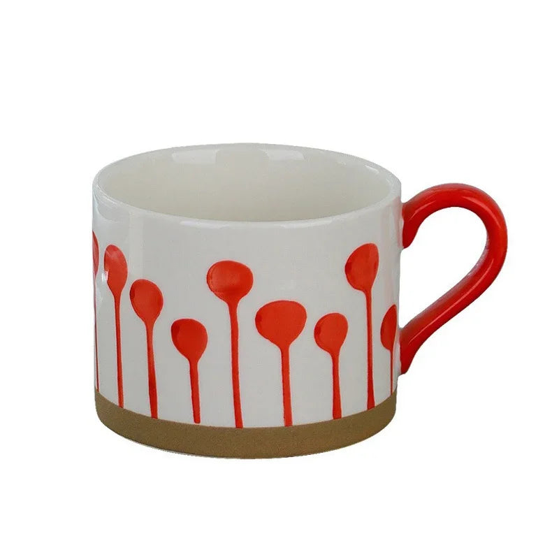 Tasse en céramique de style japonais Rouge