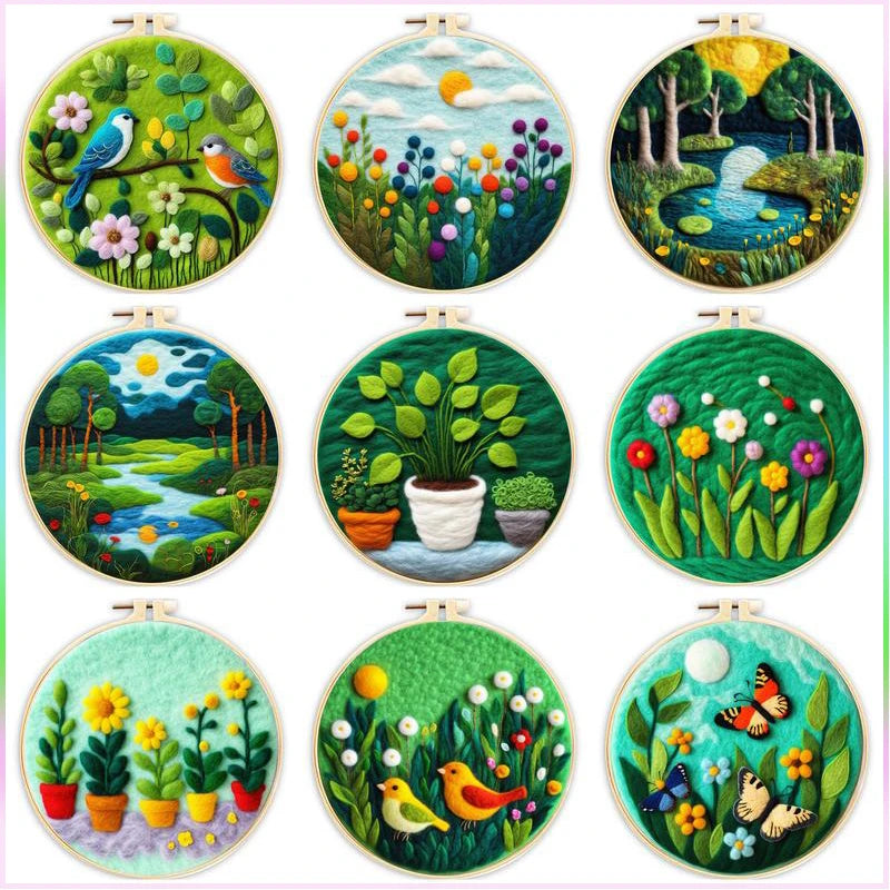 Kits de feutrage vert nature