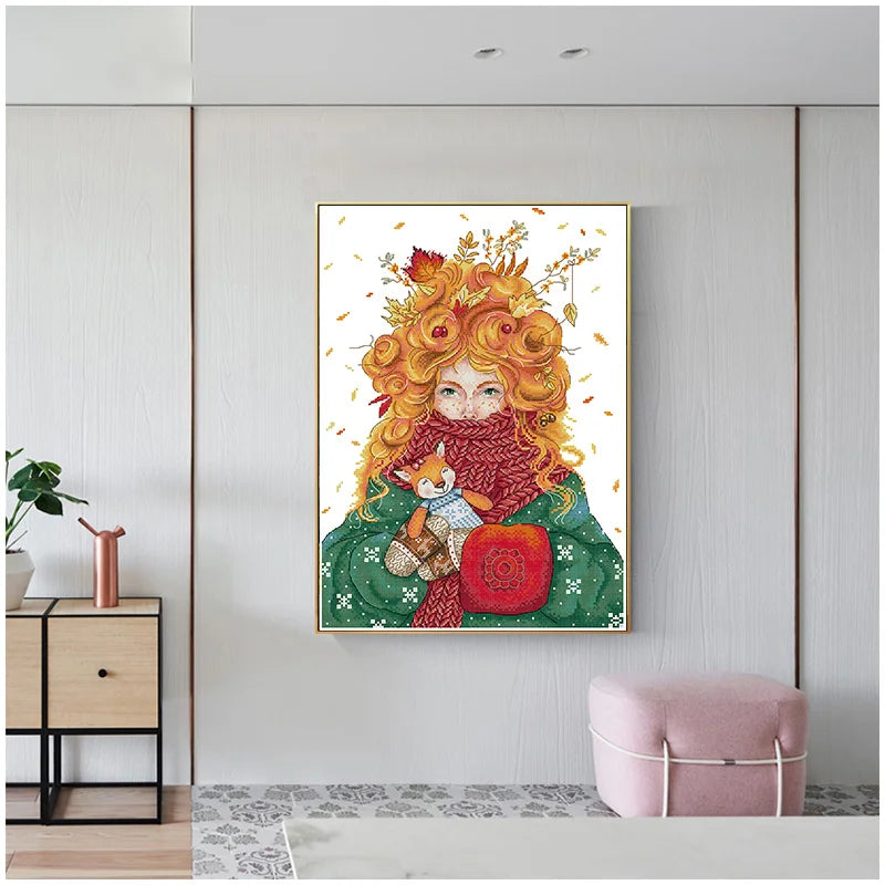 Joy Sunday - Aida 11CT 14CT 16CT Printed Cross Stitch Set