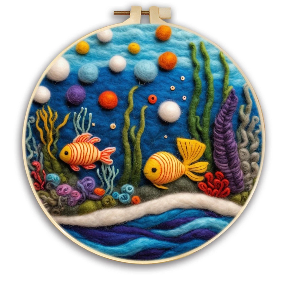 Kits de feutrage peinture avec cadre de broderie 20x20 cm animal