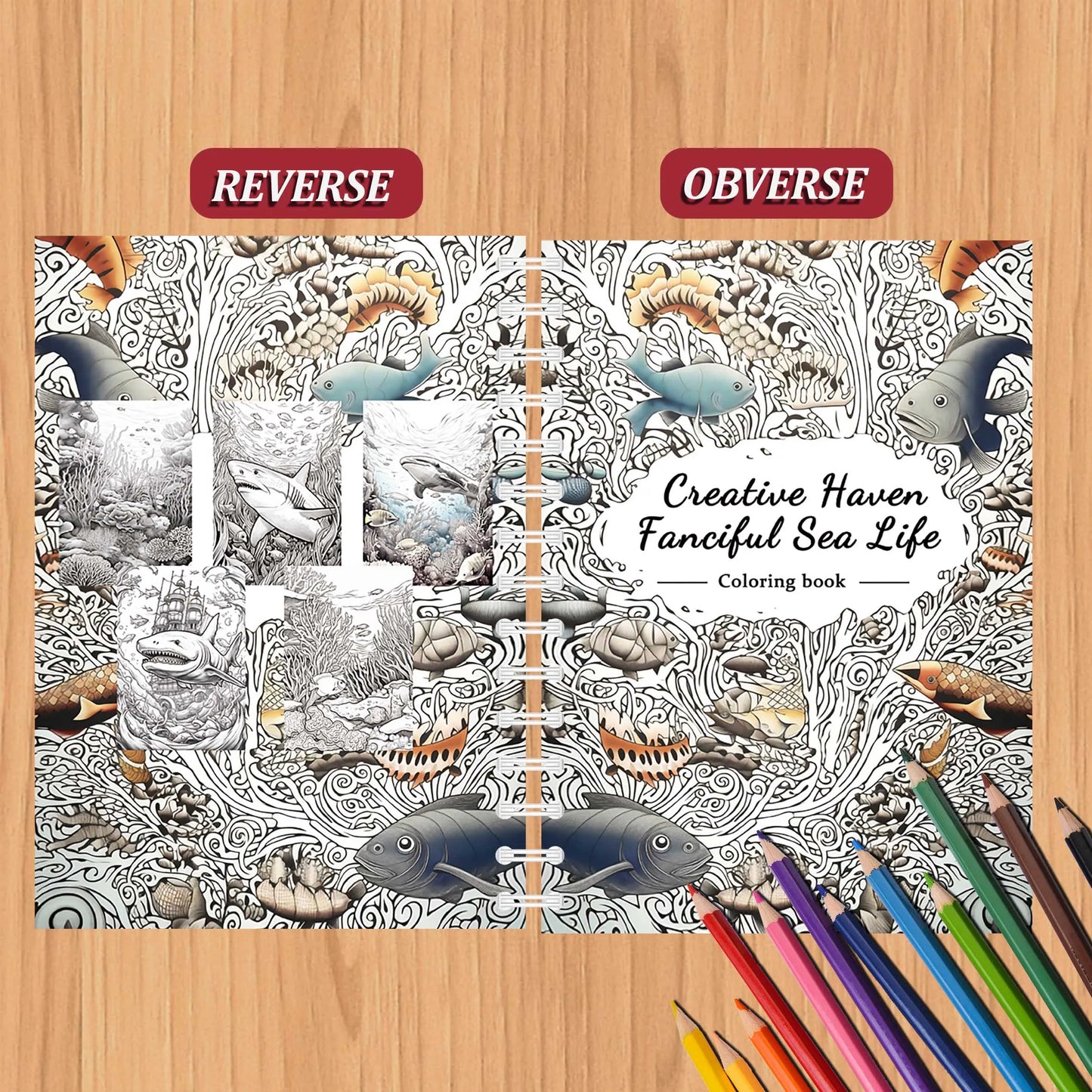 Sea Life Adult Coloring Book