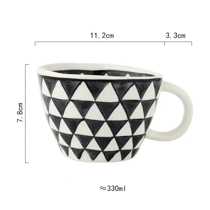 Tasse style américain géométrie irrégulière 100 ou 330 ml