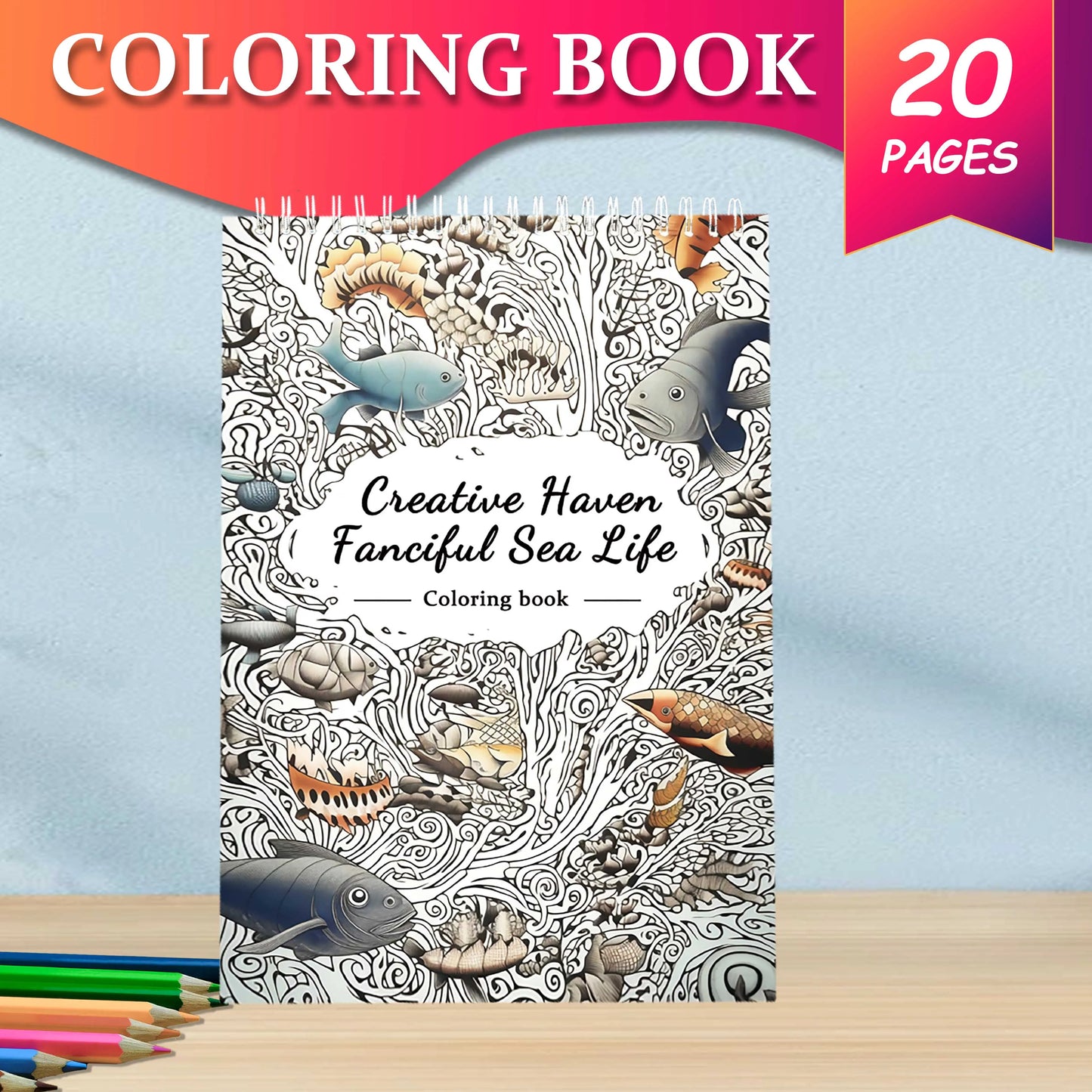 Sea Life Adult Coloring Book