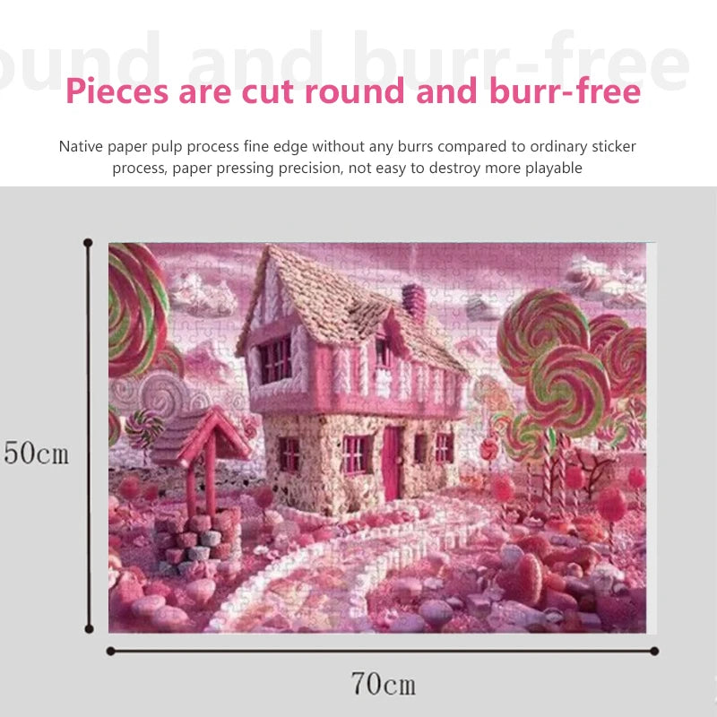 Puzzle 1000 pièces pour Adulte Maison de bonbons Candy House
