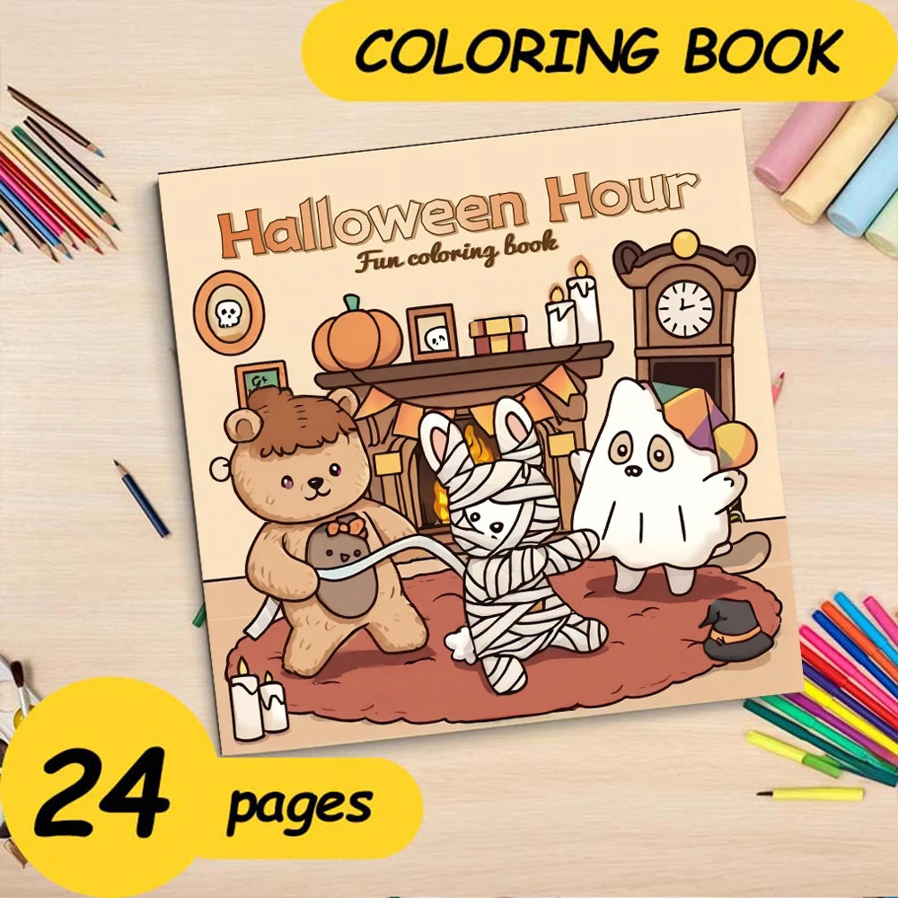 Livre de coloriage amusant pour adultes et adolescents, avec des créatures effrayantes adorables