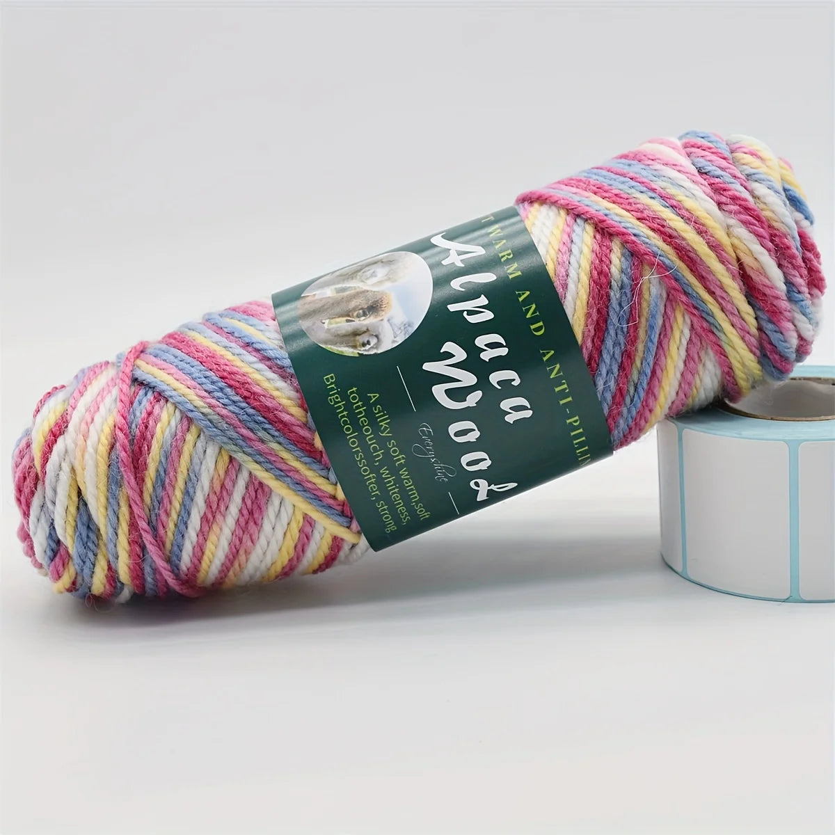5 ovillos de lana de alpaca suave 100grx5