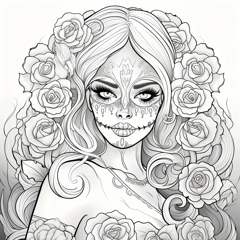 Livre de coloriage artistique Sugar bone Art