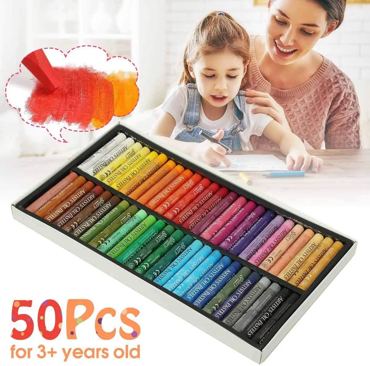 Ensembles de Pastels à l'huile 12/25/50 Non Toxique