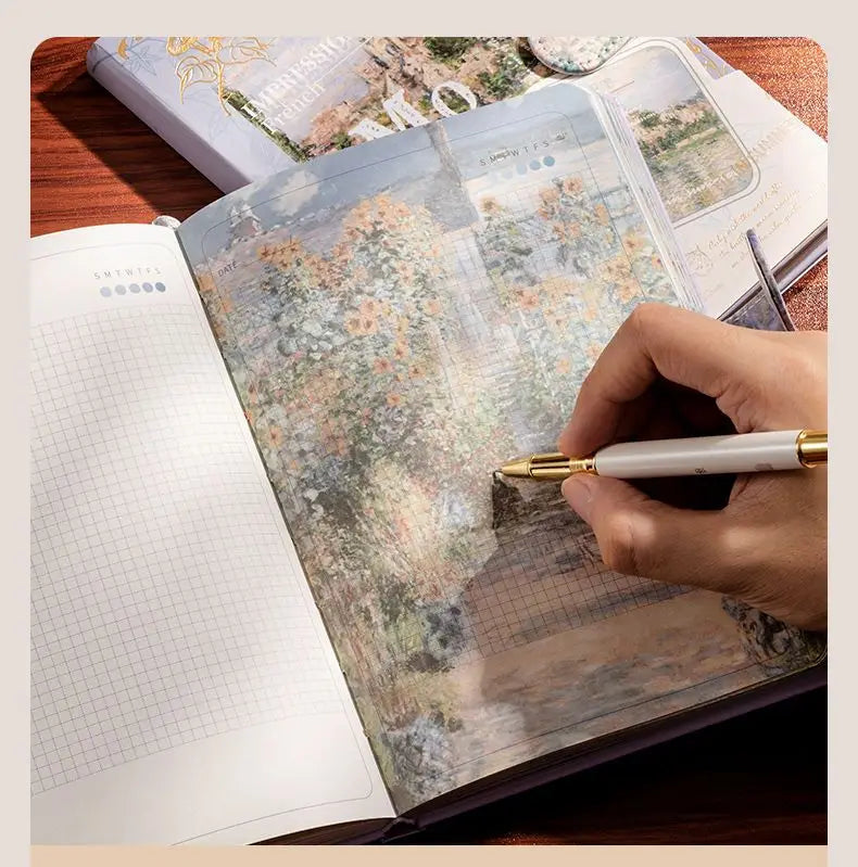 Preciosa libreta retro diseño Monet