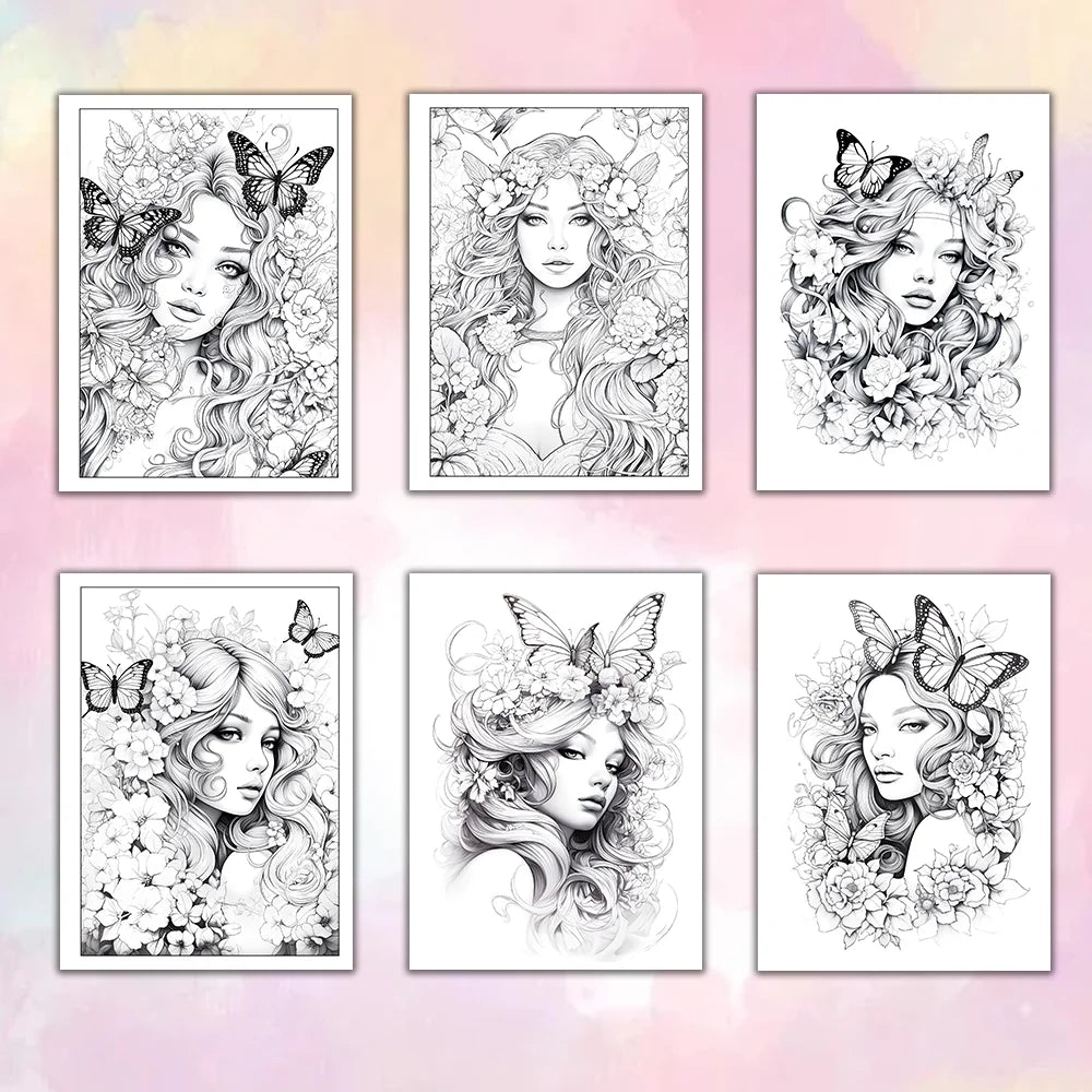Flower Fairies Coloring Book for Adults and Teens 100gsm Paper