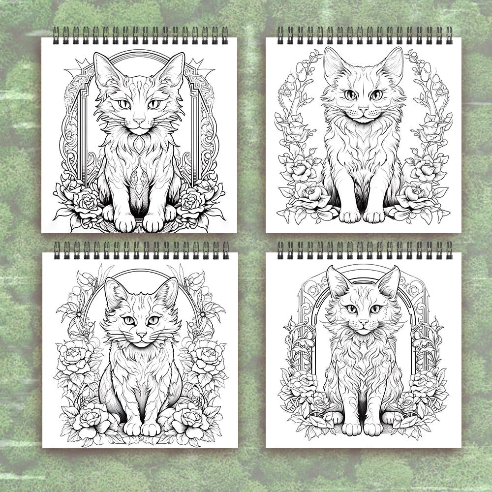 Cats Adult Coloring Book