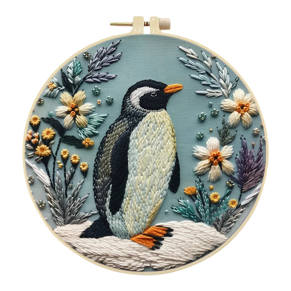 Kits de broderie pour débutants animaux renard girafe oiseau papillon