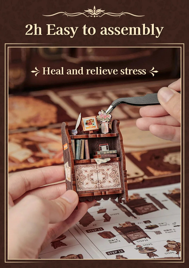 Biblioteca de miniaturas DIY