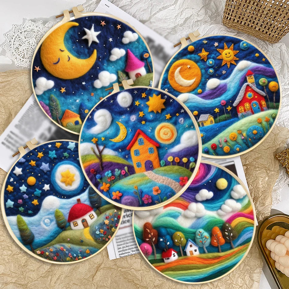 Kits de feutrage peinture ciel nocturne