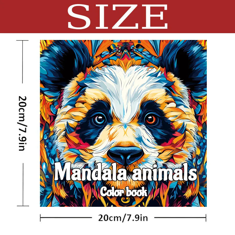 Animal Mandala Adult Coloring Book