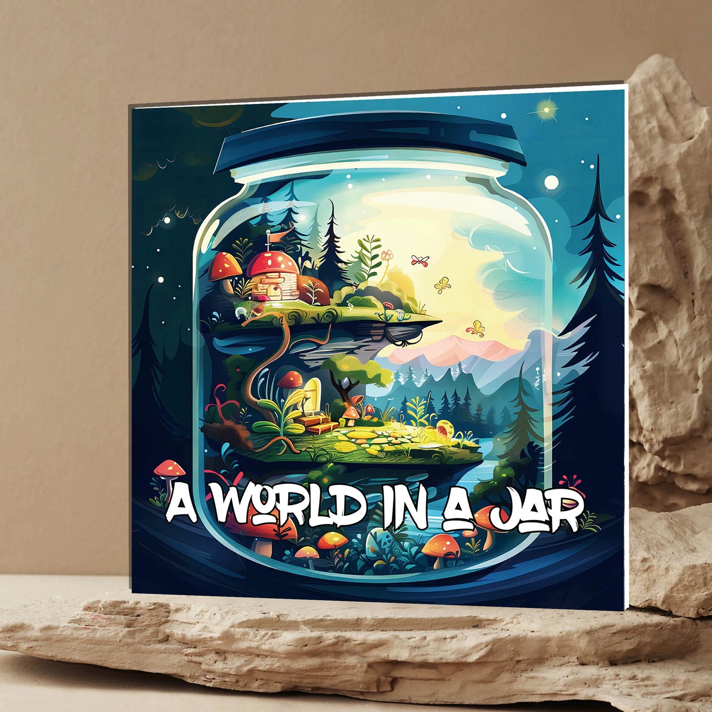 World in a Jar Adult Coloring Book