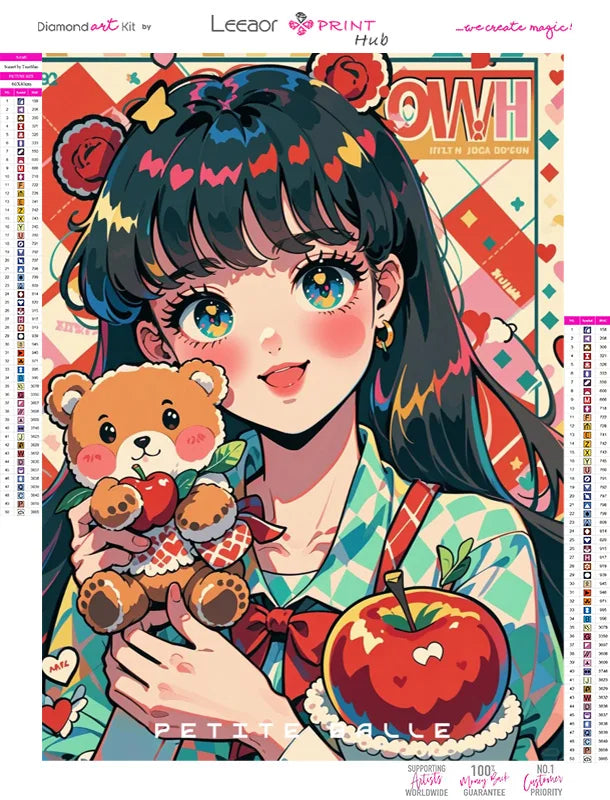 Peintures à diamants Fille Manga