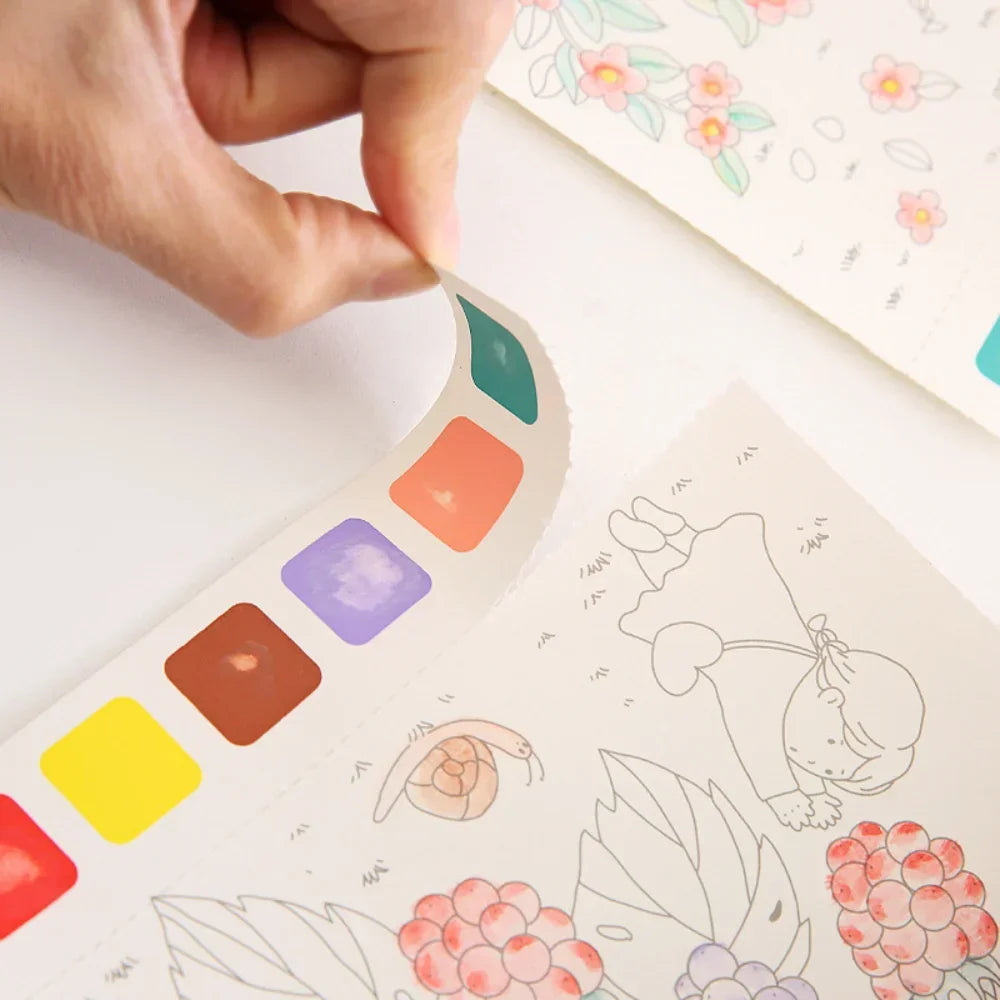 Livres de coloriage à la peinture à l'eau pour enfant 20 feuilles