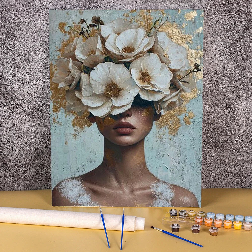 Peintures par numéros Femmes en fleurs