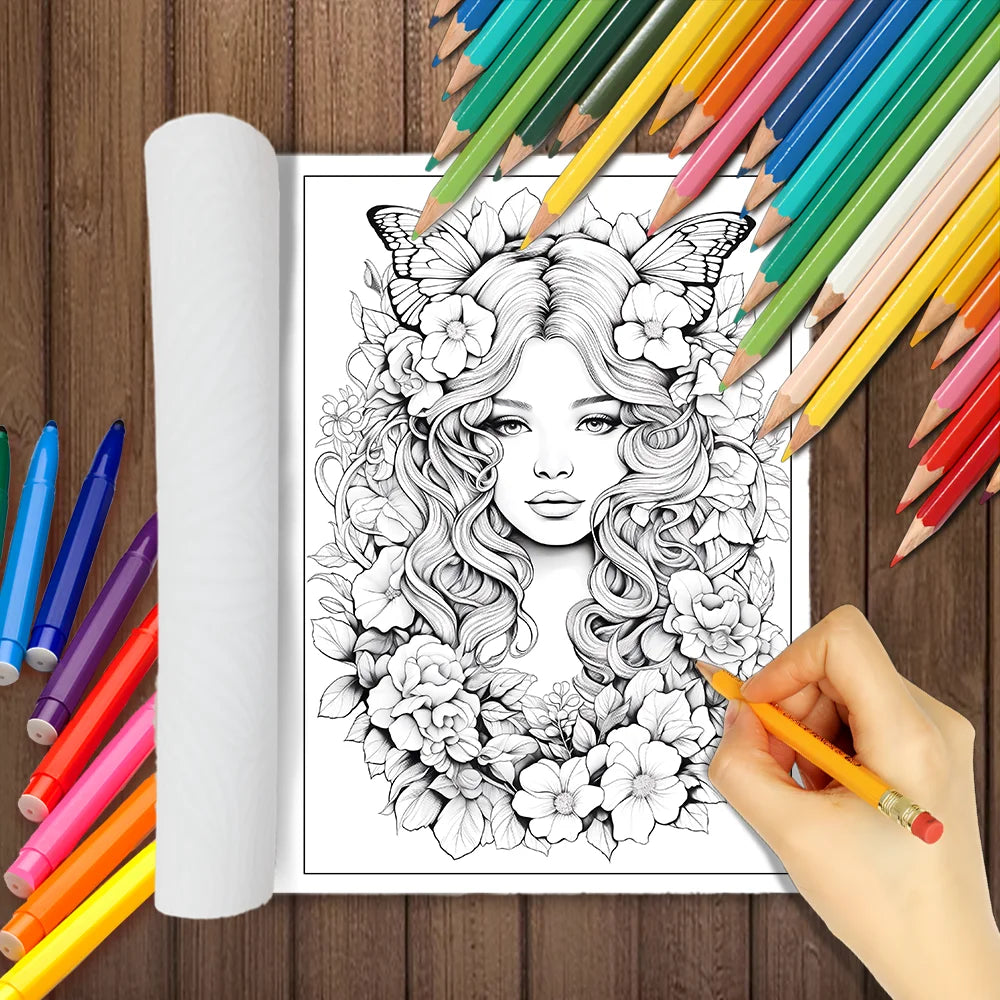 Flower Fairies Coloring Book for Adults and Teens 100gsm Paper