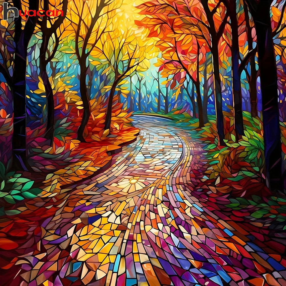 Peinture à diamants sentier dans le parc