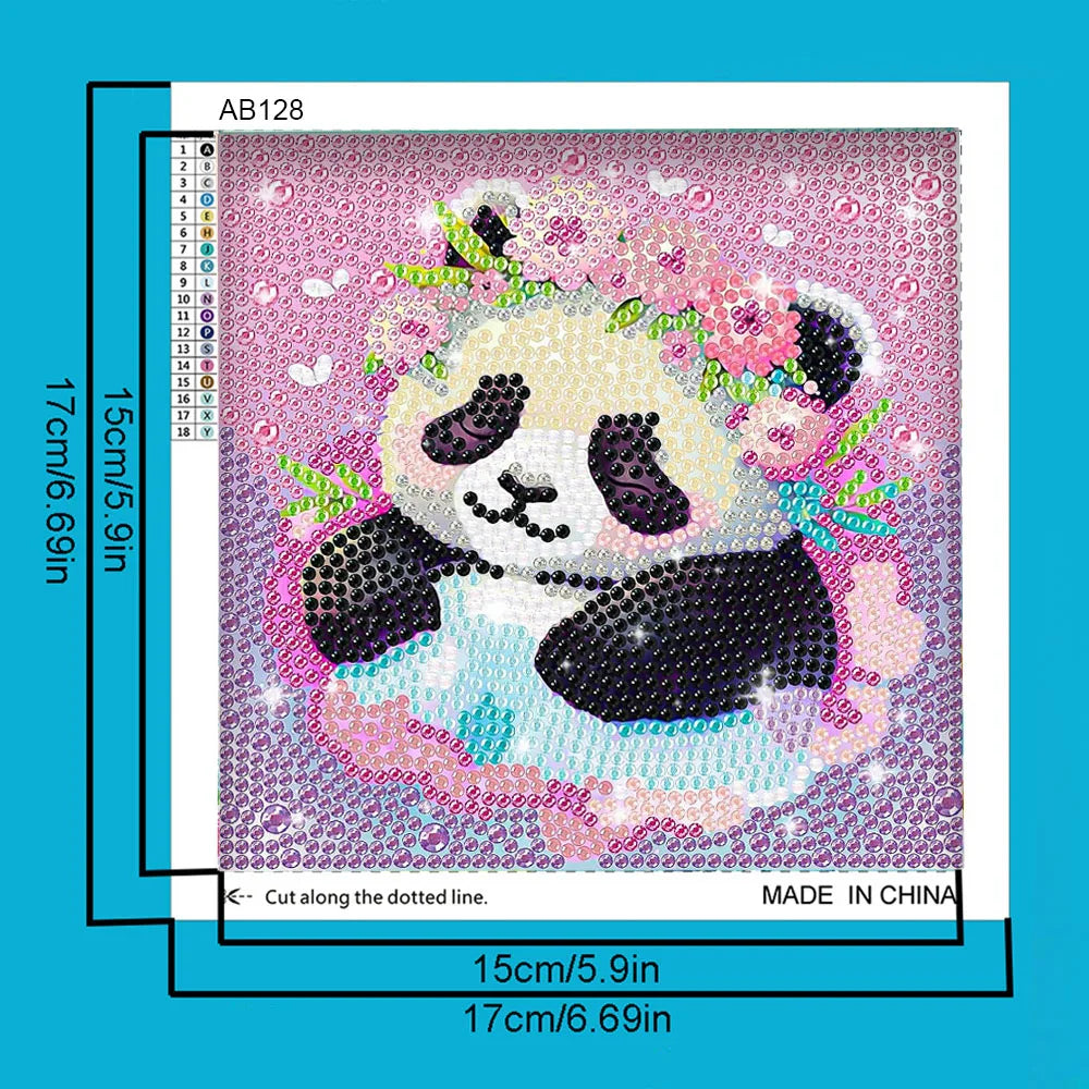 Kit de peinture à diamants animal mignon ensemble d'art pour enfant
