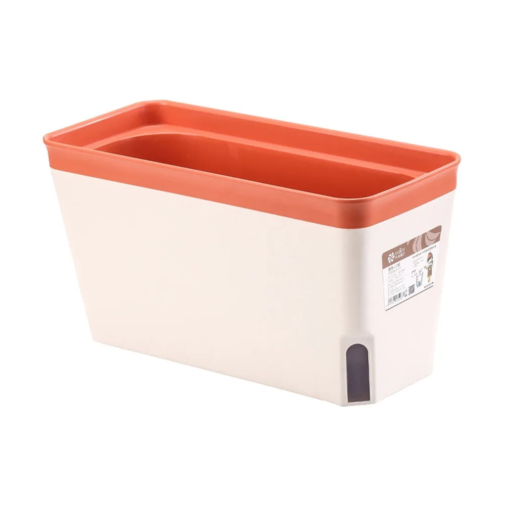 Pot de fleur rectangulaire à double couche, jardinière intérieure, auto-arrosante, jardinière hydroponique, moderne