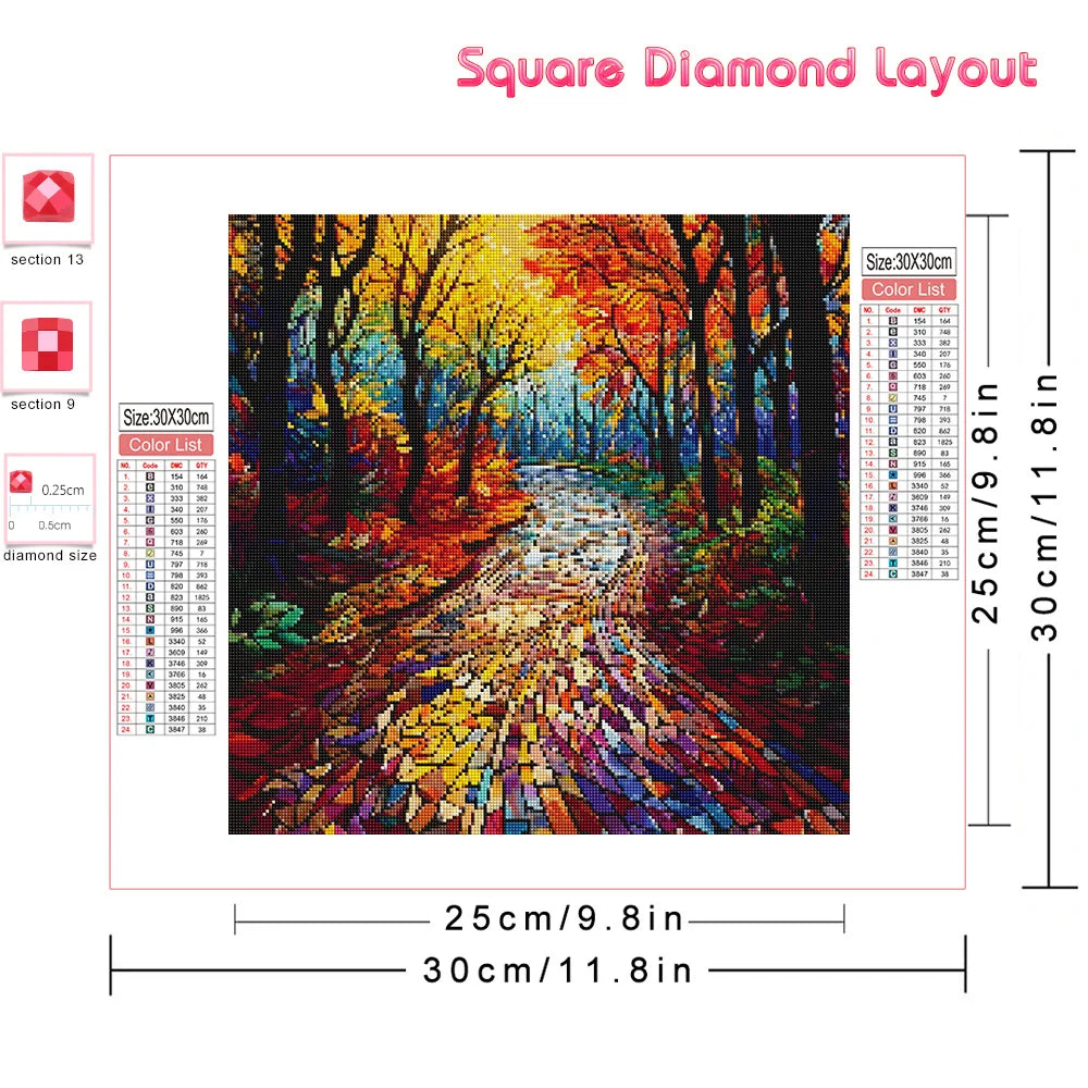 Peinture à diamants sentier dans le parc