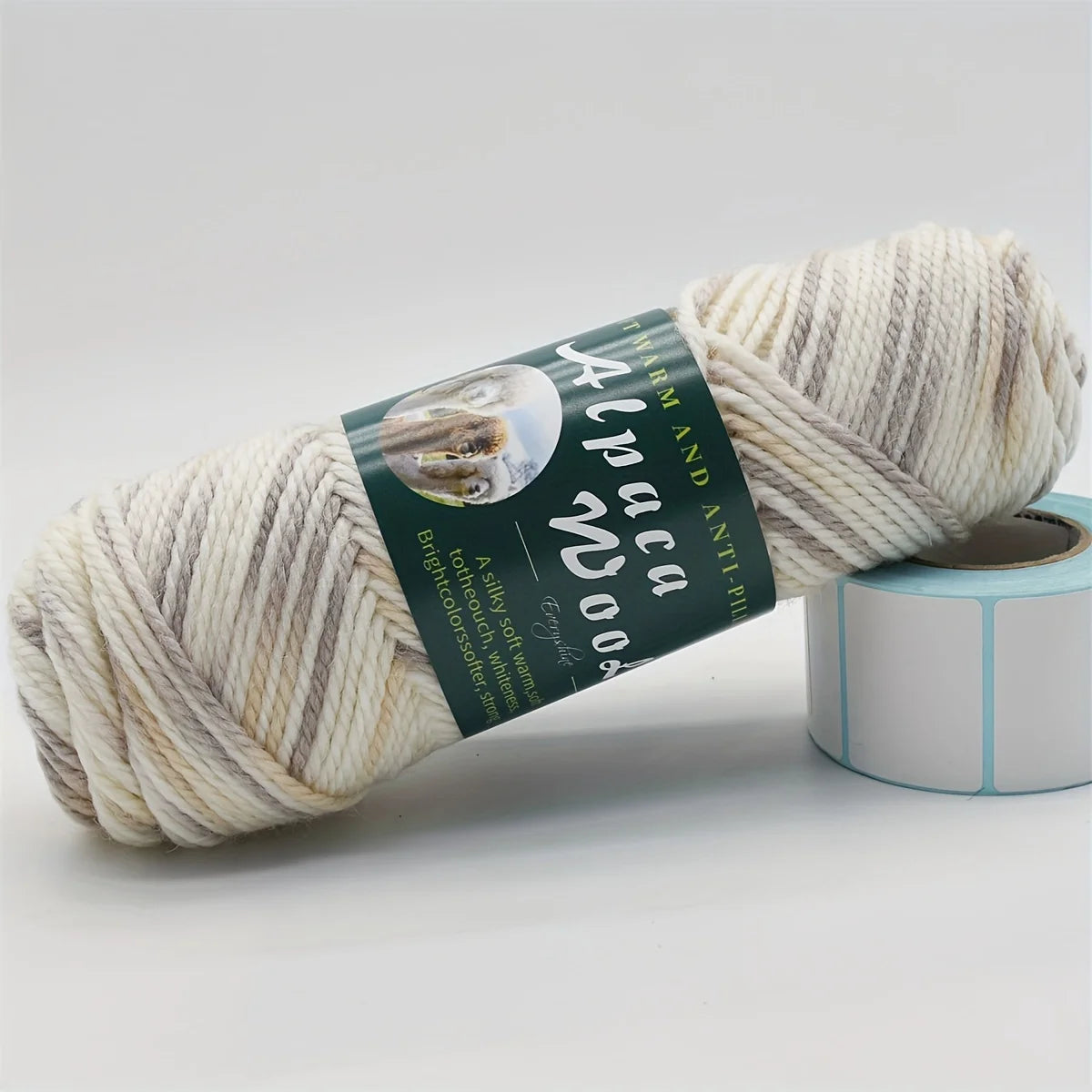 5 ovillos de lana de alpaca suave 100grx5