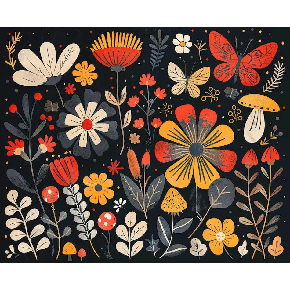 Peintures par numéros fleurs colorées