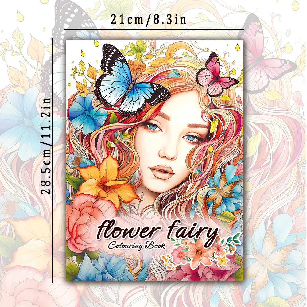 Flower Fairies Coloring Book for Adults and Teens 100gsm Paper