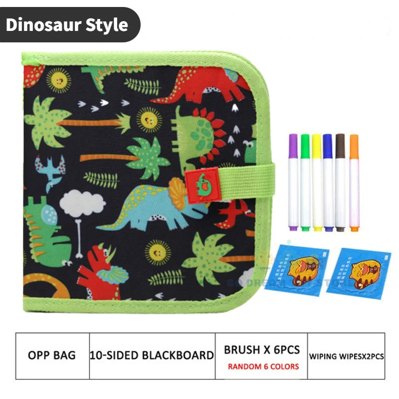 Cahier à dessin réutilisable effaçable avec stylos magiques pour enfants