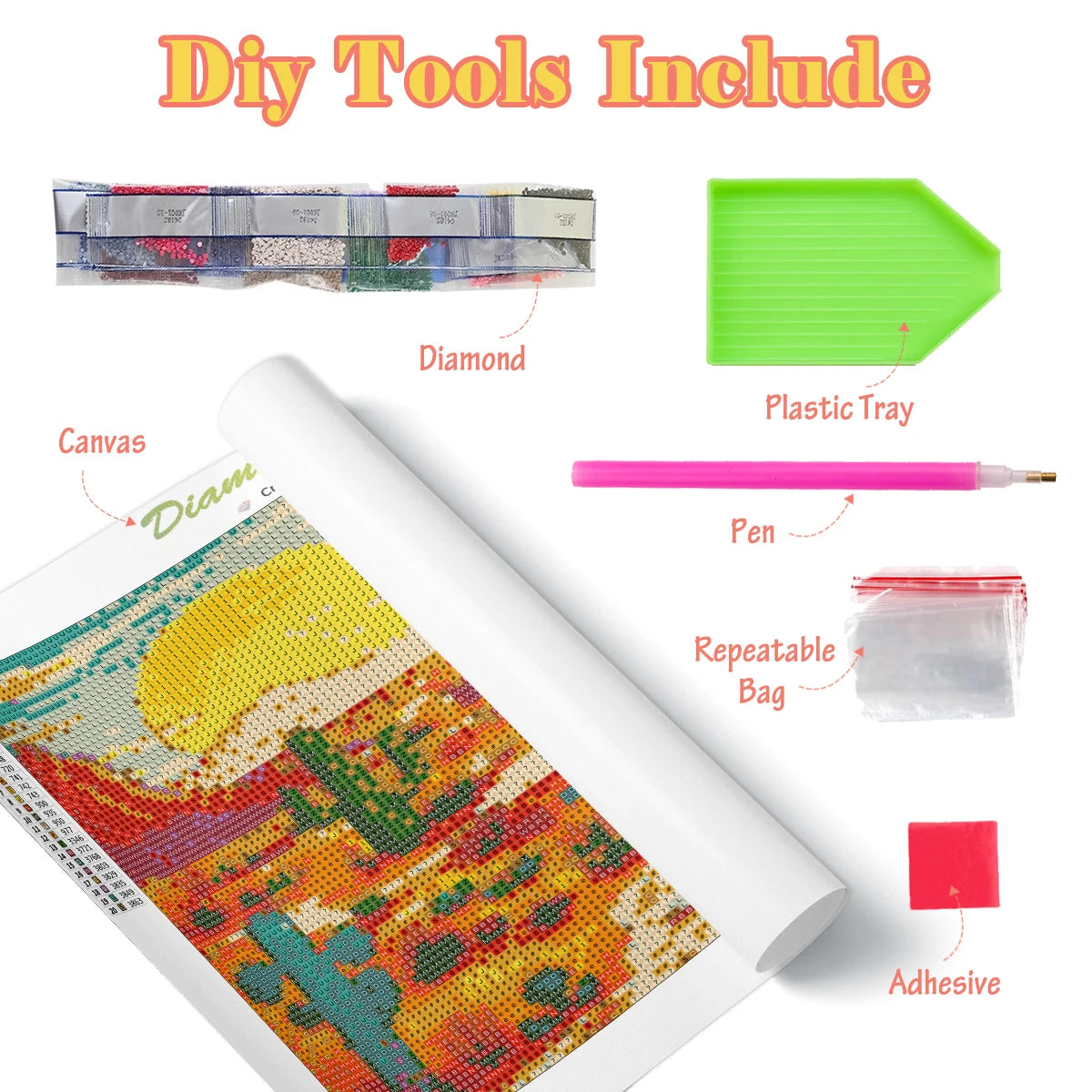 Kit de peinture à diamants oiseaux inséparables