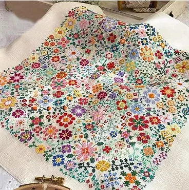 kit de point de croix fleurs et motifs 14 CT 18CT Toile vierge