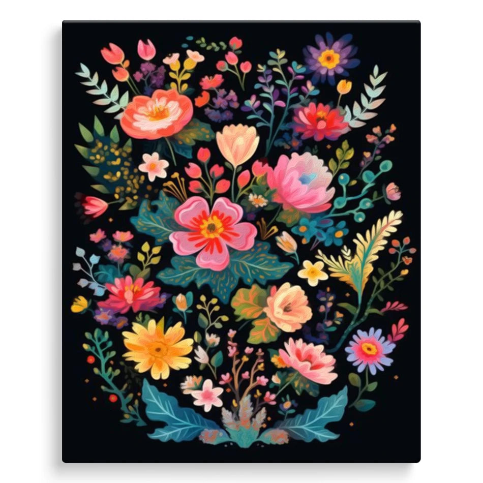 Peintures par numéros fleurs colorées
