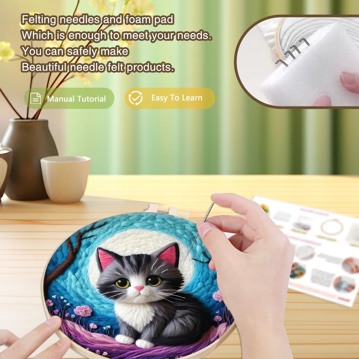 Kits de feutrage chat