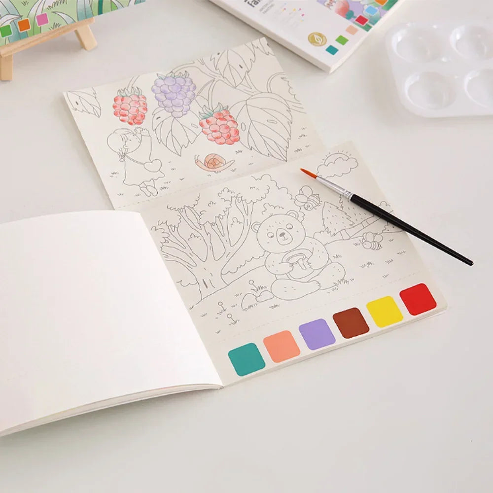 Livres de coloriage à la peinture à l'eau pour enfant 20 feuilles