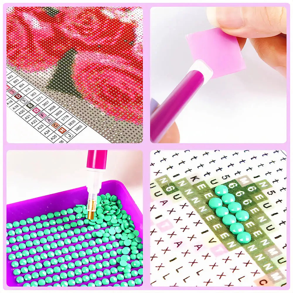 Kit de Peinture à diamants maisons au bord de l'eau 5D