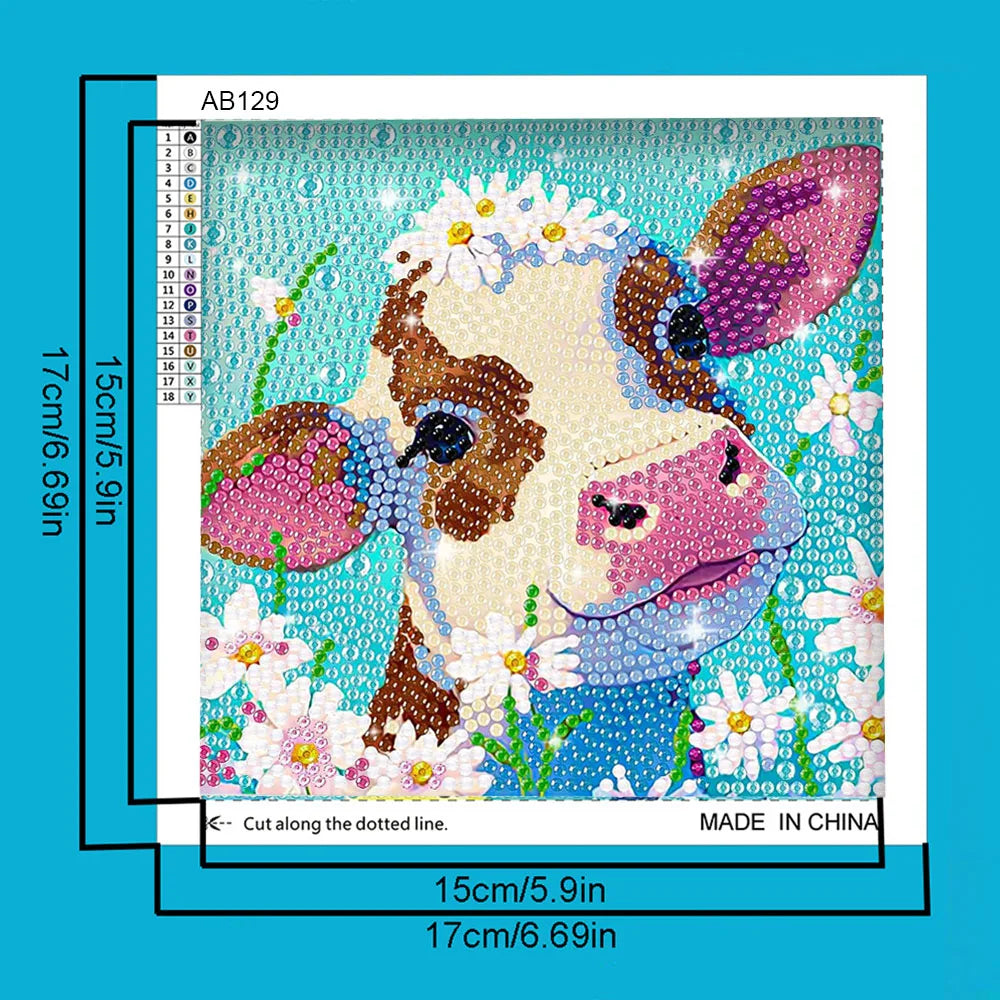 Kit de peinture à diamants animal mignon ensemble d'art pour enfant