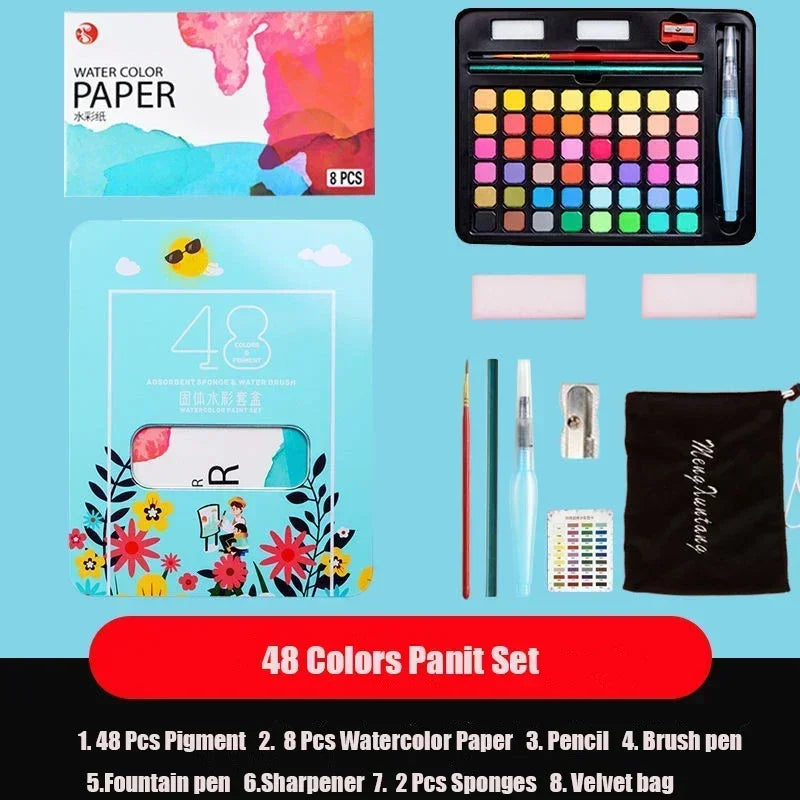 Aquarelle solide 48 Couleurs