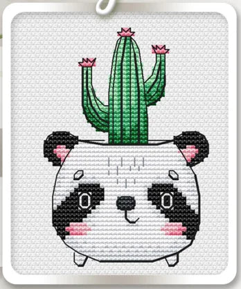 Ensembles de broderie point de croix comptés Pots de fleurs animaux 14CT 18CT toile vierge