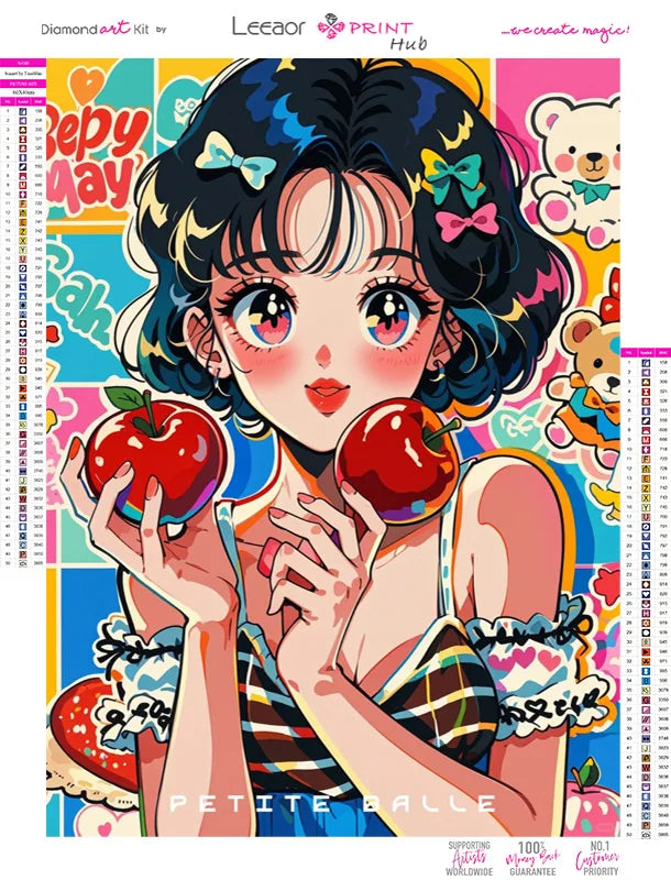 Peintures à diamants Fille Manga