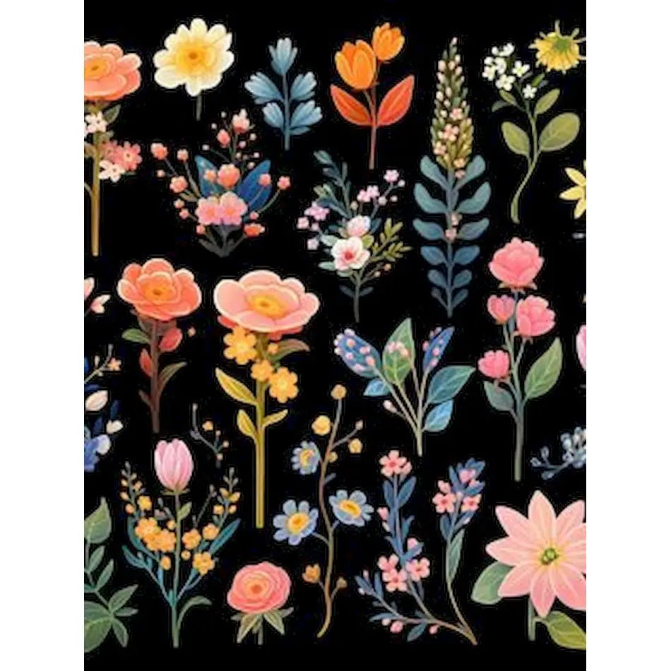 Peintures par numéros fleurs colorées