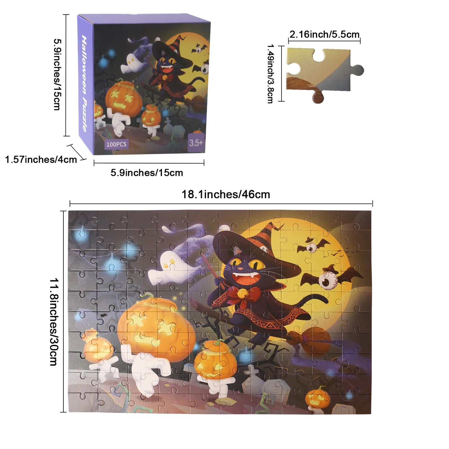 Puzzle Happy Halloween 100 pièces,