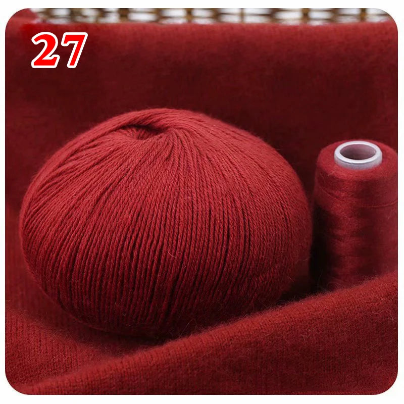Pelote de laine 100% cachemire de Mongolie 70gr Plusieurs couleurs disponibles