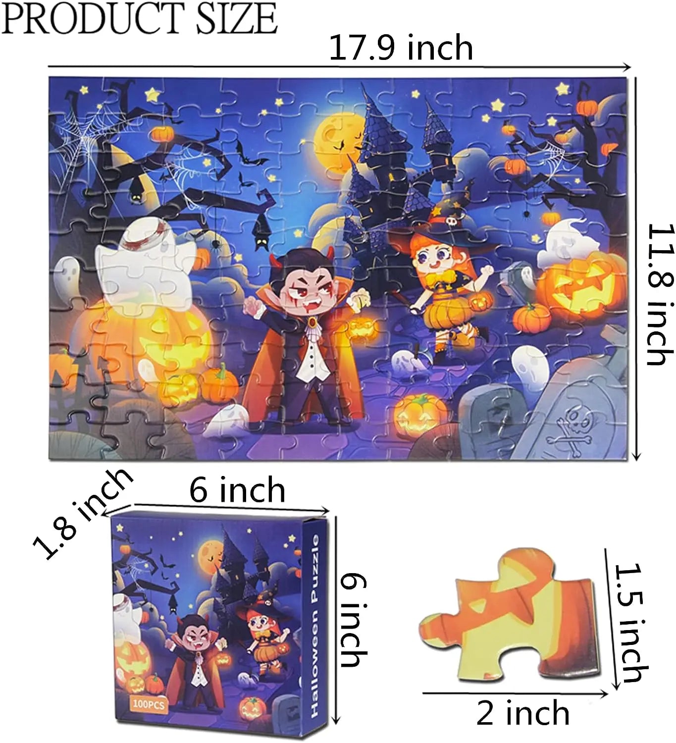 Puzzle Happy Halloween 100 pièces,