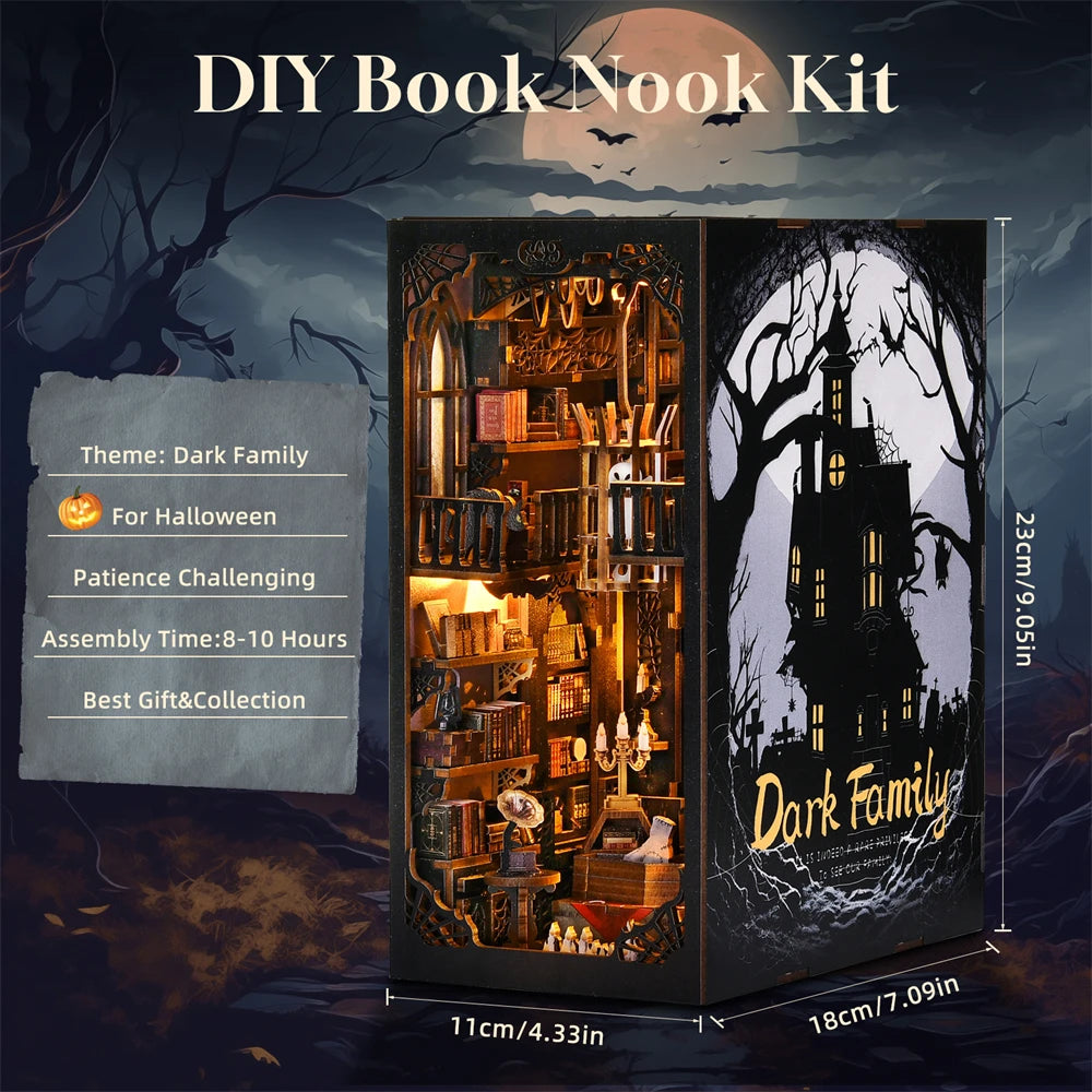 Kit de coin de livre famille Addams DIY