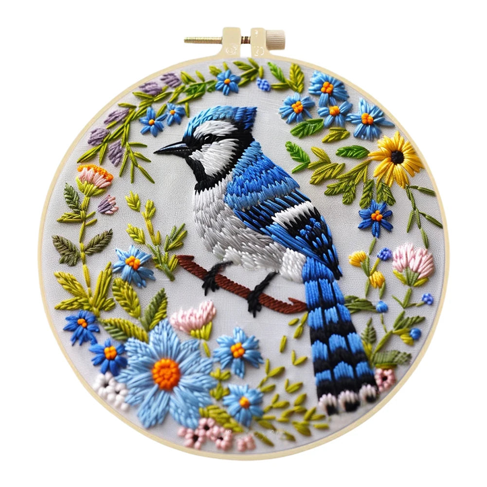 Kits de broderie pour débutants animaux renard girafe oiseau papillon