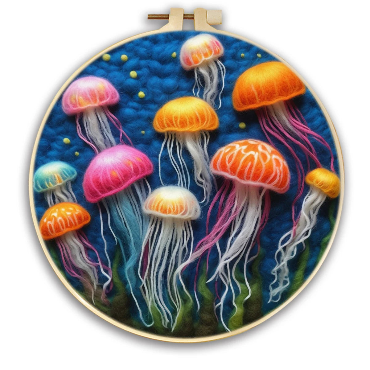 Kits de feutrage peinture avec cadre de broderie 20x20 cm animal