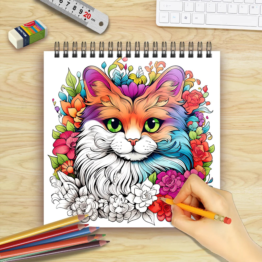 Cats Adult Coloring Book
